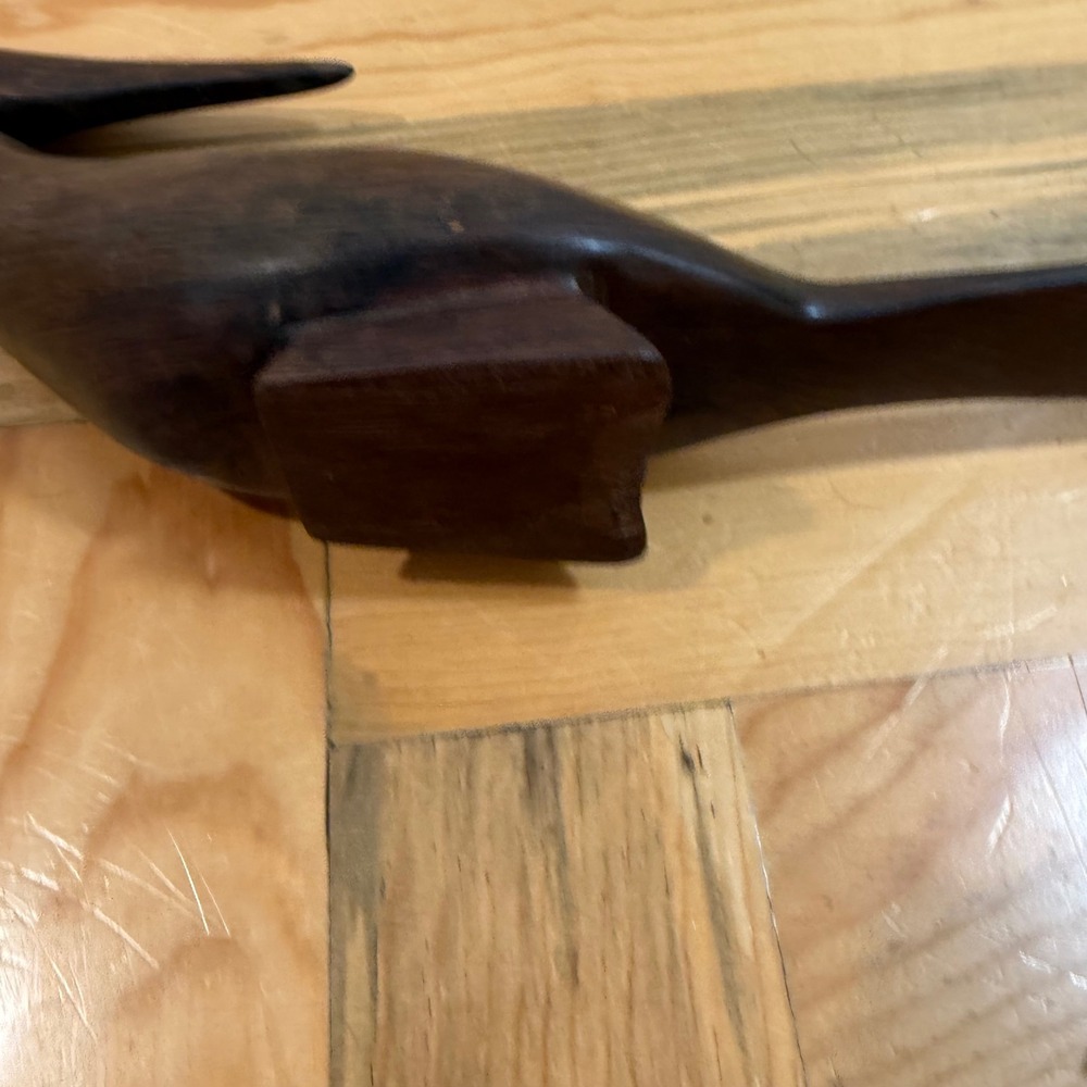 Vintage 70s Wooden Mid Century Modern Decor Folk Art Bird Carving Sculpture - Picture 3 of 13